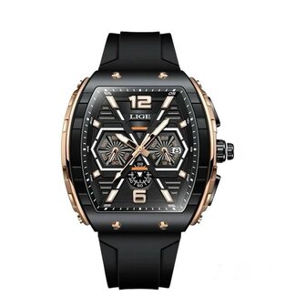 Lige Luxe Herenhorloge  Zwart