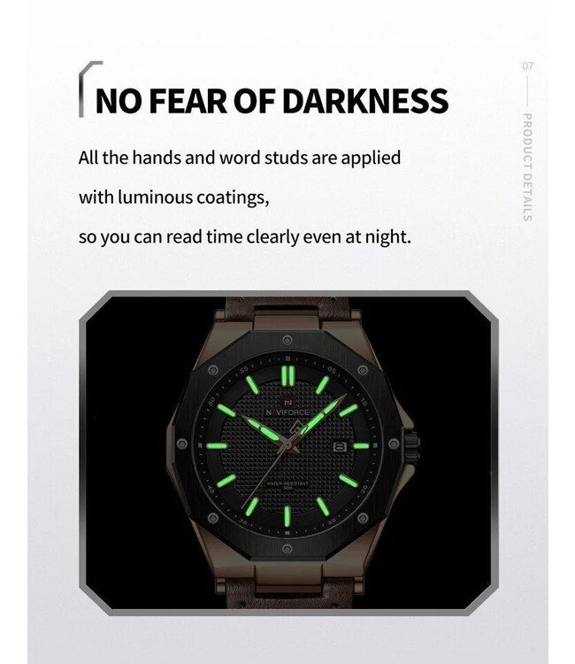 Naviforce Luxe Herenhorloge Rosé zwart