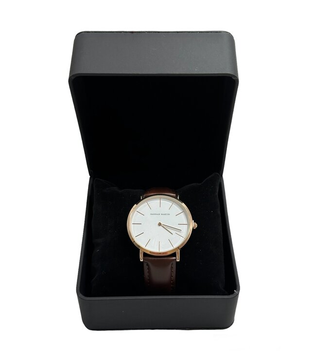 Hannah Martin Luxe Herenhorloge Rosé Wit