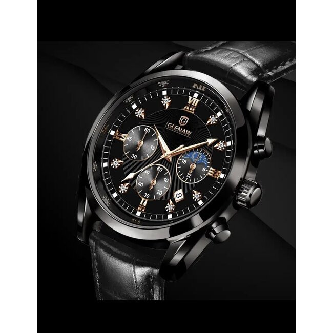 Mpariz Coolent – herenhorloge met leren band en klassiek design
