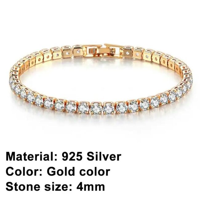 Mpariz Tennisarmband Goud 925S