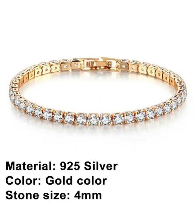 Mpariz Tennisarmband Goud 925S