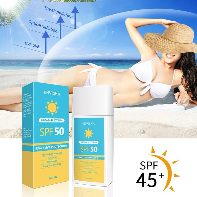 Envisha SPF 50 Zonnebrand Creme 1+1 GRATIS