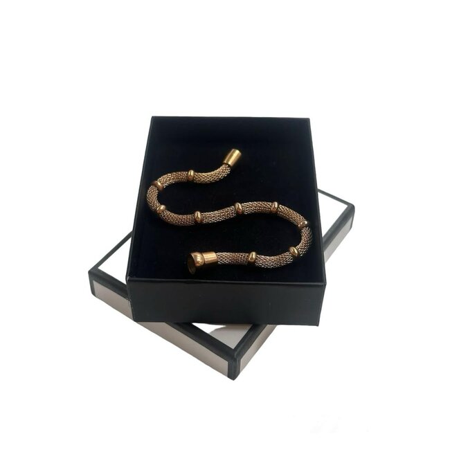 Mpariz RVS sluiting Armband Rosé en zilver