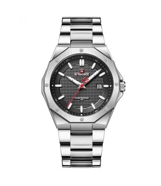 Naviforce Herenhorloge Zilver en zwart (RVS)