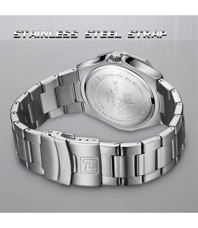Naviforce luxe Herenhorloge Zilver zwart