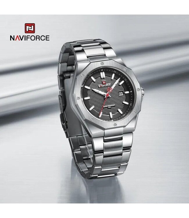 Naviforce luxe Herenhorloge Zilver zwart