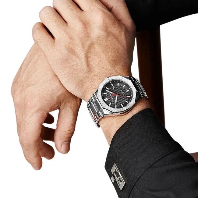 Naviforce luxe Herenhorloge Zilver zwart