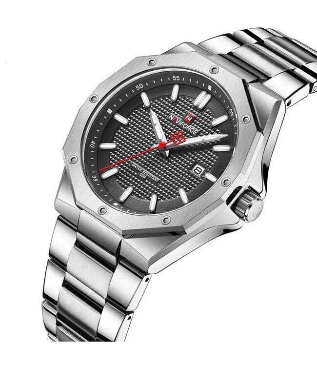 Naviforce luxe Herenhorloge Zilver zwart