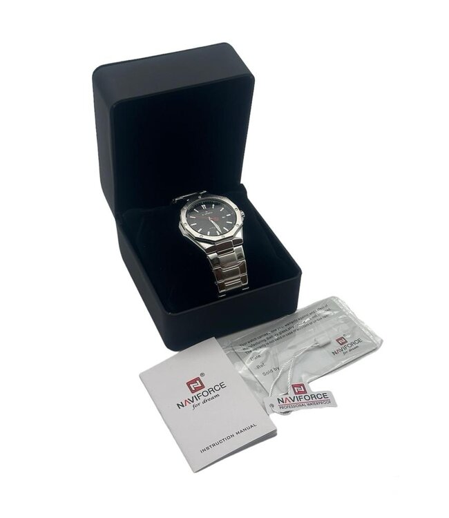 Naviforce luxe Herenhorloge Zilver zwart