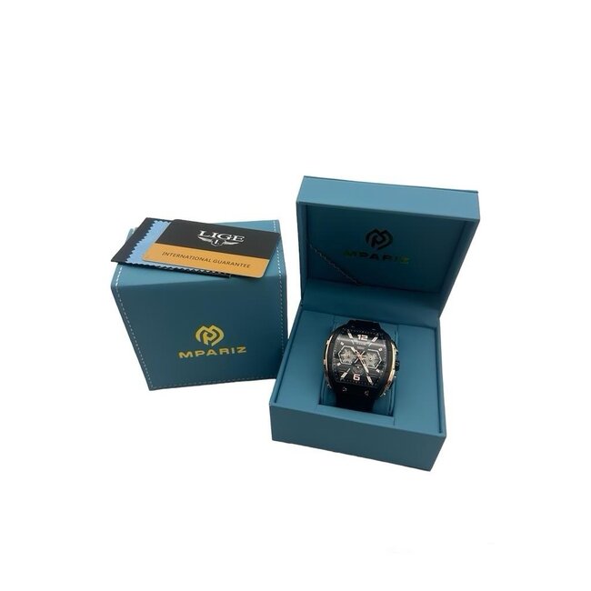 Lige Luxe Herenhorloge  Zwart