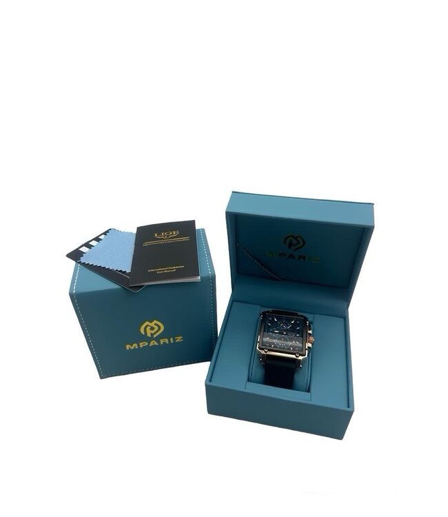 Lige Luxe Herenhorloge          Rosé  Blauw