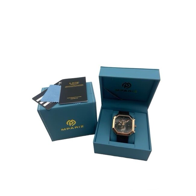 Lige Luxe Herenhorloge         Rosé  Zwart