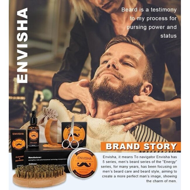 Envisha Beard Grooming Kit Orange Smell