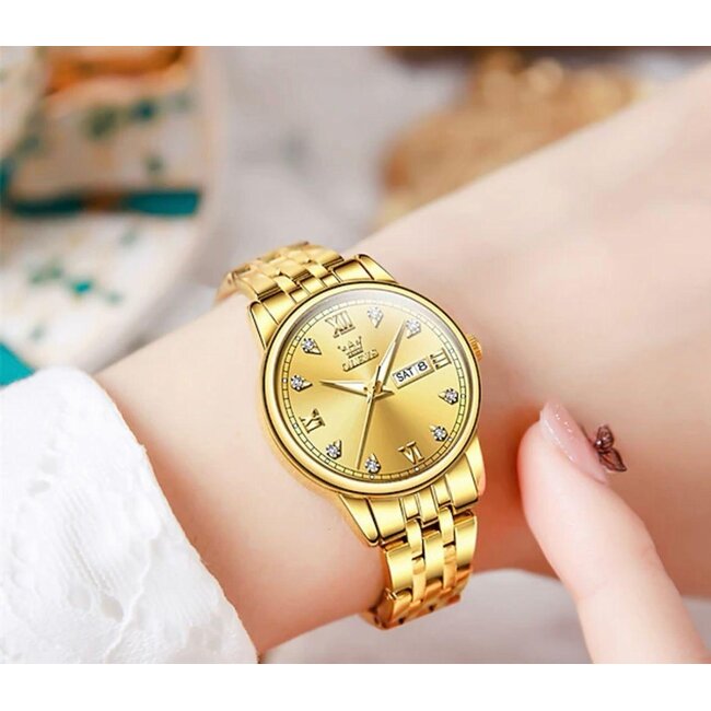 Olevs Aurine Royale – dameshorloge met stalen band en elegant design