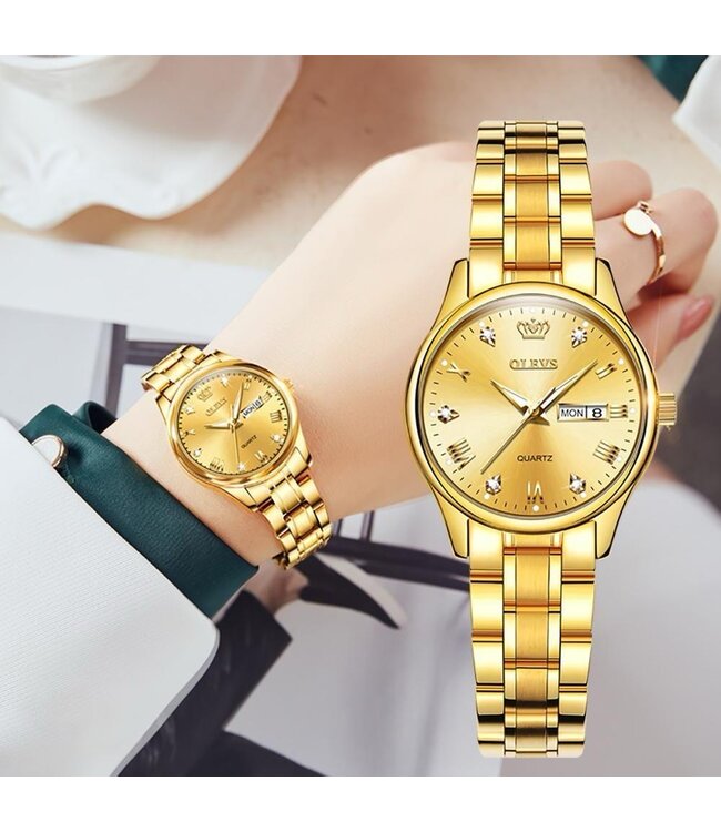 Olevs Luxe Dameshorloge Goud