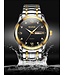 Olevs Luxe Dameshorloge Goud   Zwart - Gratis Armband bij elke bestelling (twv €29,95)