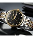 Olevs Luxe Dameshorloge Goud   Zwart - Gratis Armband bij elke bestelling (twv €29,95)