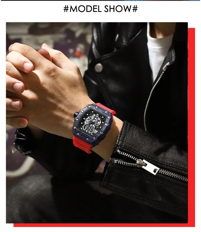 Mpariz Luxe Herenhorloge Rood