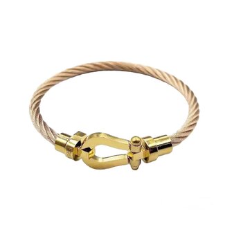 Mpariz Luxe Armband Draad Rose & Goud RVS