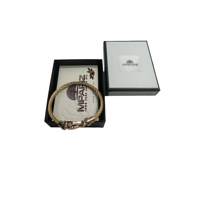Mpariz Luxe Armband Draad Rose & Goud  RVS