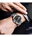 Lige Luxe Herenhorloge        Zilver  Zwart