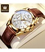 Olevs Luxe herenhorloge Goud  Wit
