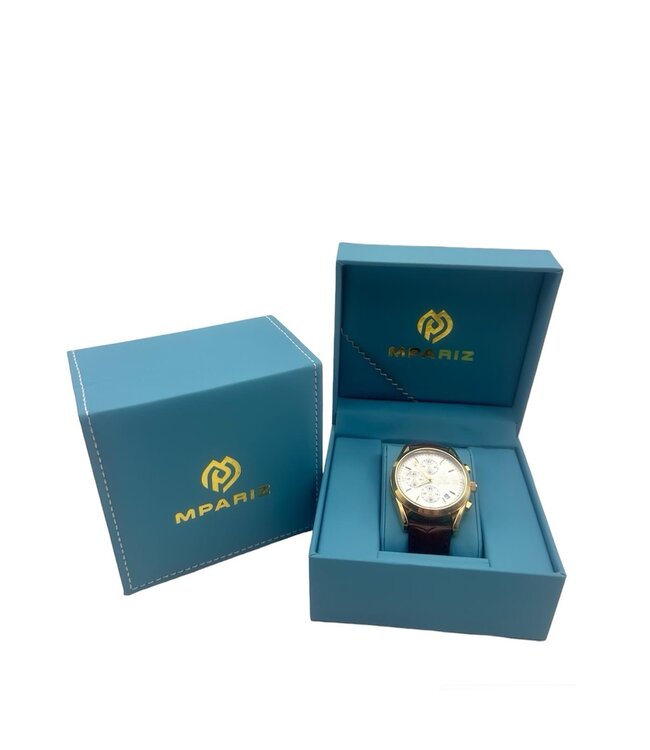 Olevs Luxe herenhorloge Goud  Wit