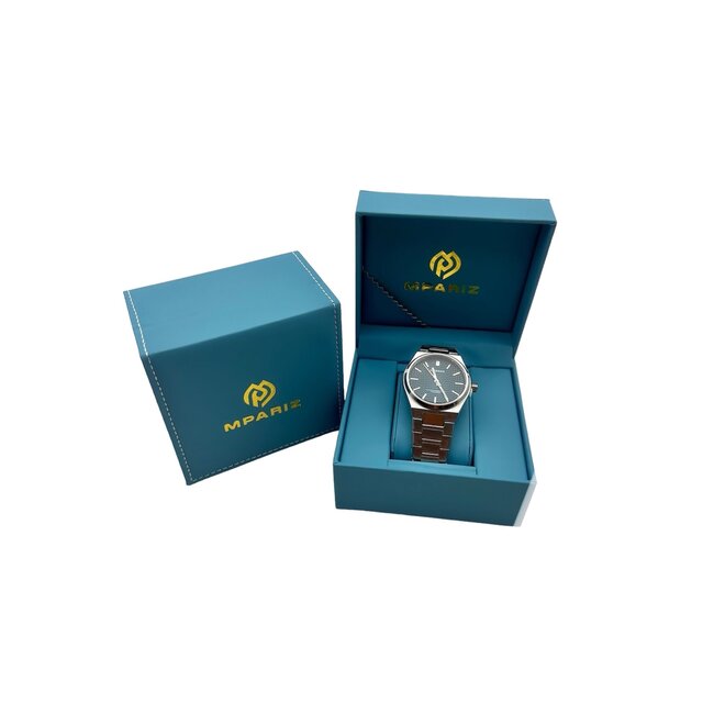 Curren Luxe Herenhorloge Zilver Blauw