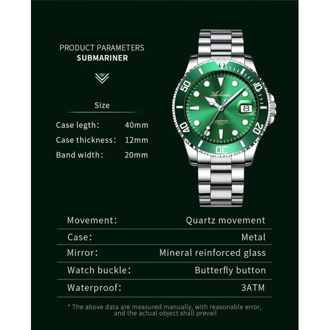 Mpariz Luxe Herenhorloges Groen