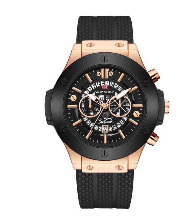 Mpariz Luxe Herenhorloges Rosé - Gratis Armband bij elke bestelling (twv €29,95)