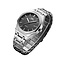 OPK Luxe Herenhorloges Zilver  Zwart - Gratis Armband bij elke bestelling (twv €29,95)