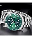 Lige Luxe Herenhorloge       Zilver  Groen