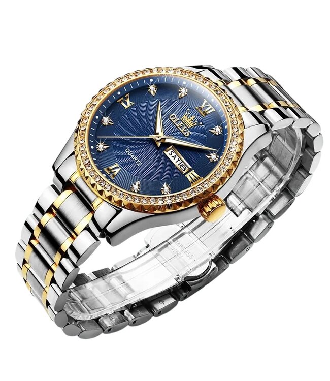 Olevs Luxe Herenhorloge Goud Diamonds