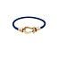 Mpariz Luxe Armband  Draad Blauw & Rosé RVS