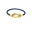 Mpariz Luxe Armband  Draad Blauw & Goud RVS