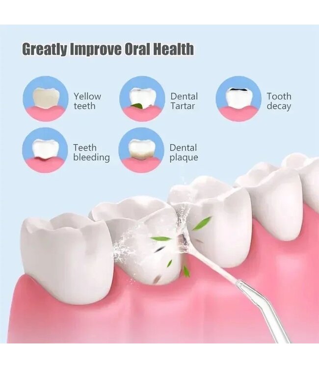 Mpariz Draadloze Water Flosser -  Tandplak Verwijderen - Kleur Zwart