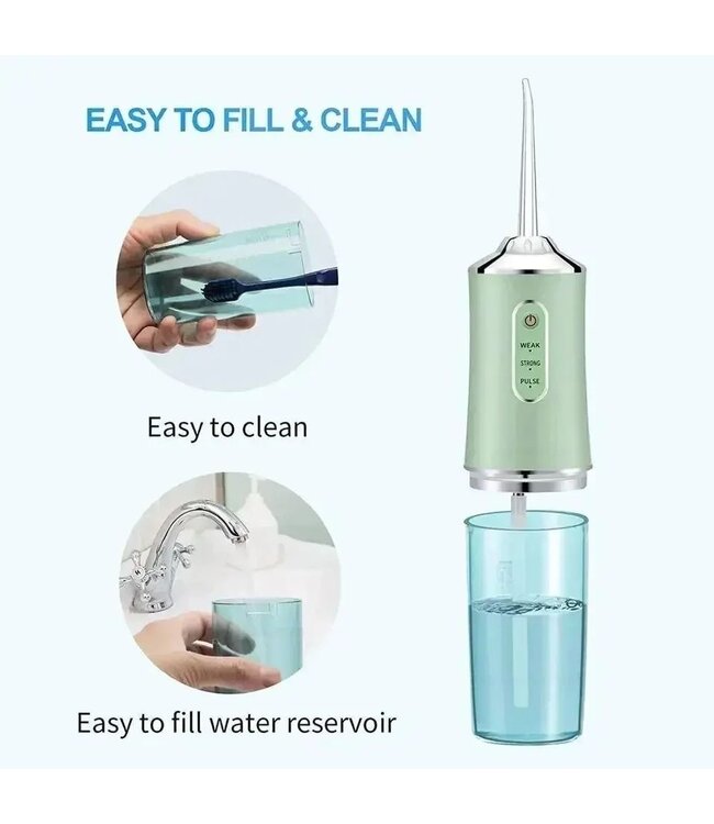 Mpariz Draadloze Water Flosser -  Tandplak Verwijderen - Kleur Zwart