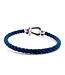 Mpariz Luxe Armband Draad Zilver & Blauw RVS