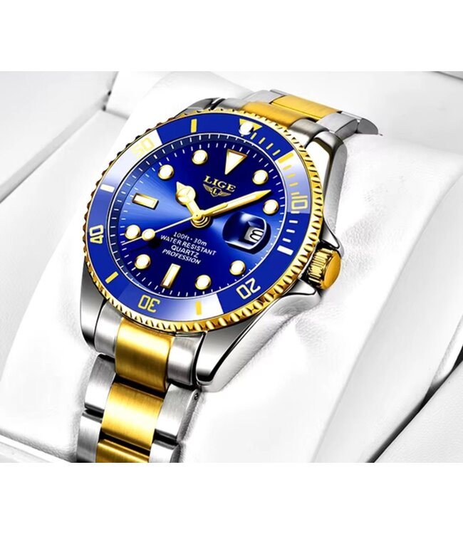 Lige Luxe Herenhorloge  Blauw