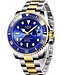 Lige Luxe Herenhorloge  Blauw  - Gratis Armband bij elke bestelling (twv €29,95)