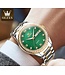 Olevs Luxe Herenhorloge  Goud   Diamonds - Gratis Armband bij elke bestelling (twv €29,95)