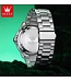 Olevs Luxe Herenhorloge Zilver  Groen - Gratis Armband bij elke bestelling (twv €29,95)