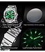 Olevs Luxe Herenhorloge Zilver  Groen