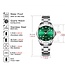 Chenxi Vrouwenhorloge Zilver en Groen RVS - Gratis Armband bij elke bestelling (twv €29,95)