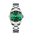 Chenxi Vrouwenhorloge Zilver en Groen RVS - Gratis Armband bij elke bestelling (twv €29,95)