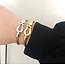 Mpariz Luxe Armband  Draad Zwart  & Goud   RVS