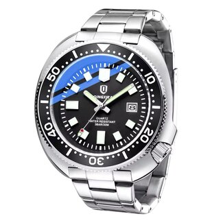 Mpariz Luxe Herenhorloge Zilver  zwart