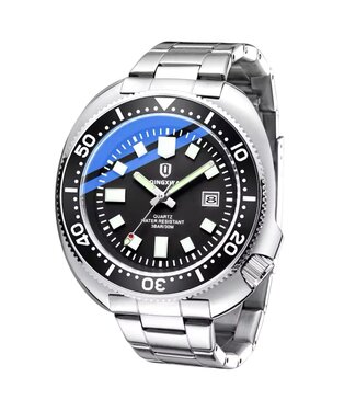 Mpariz Luxe Herenhorloge Zilver  zwart
