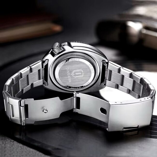 Mpariz Luxe Herenhorloge Zilver  zwart